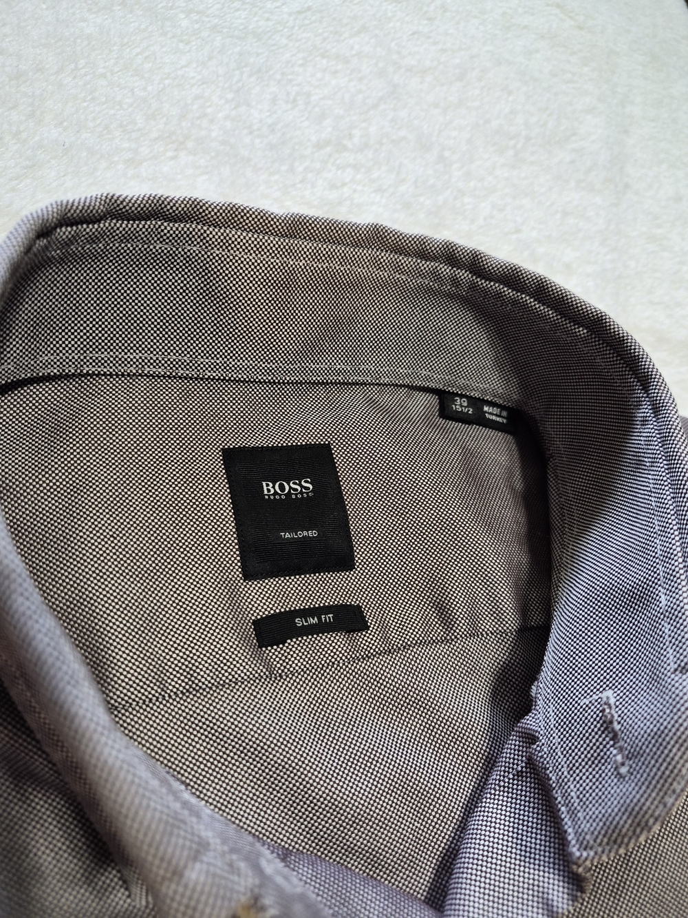 BOSS Black Label HUGO BOSS Tailored Slim Fit Men’s Shirt in Gray